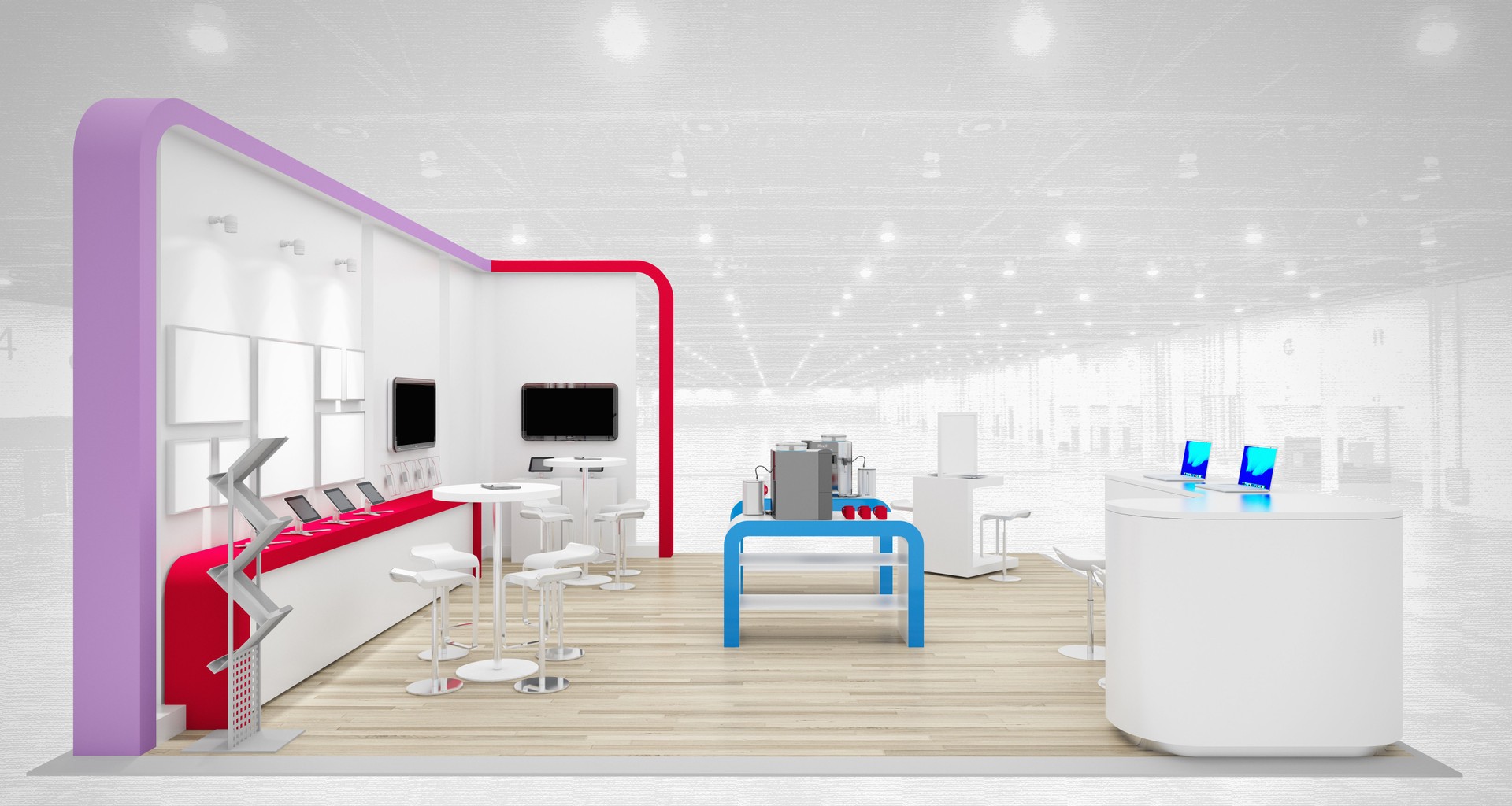 violet exhibition stand