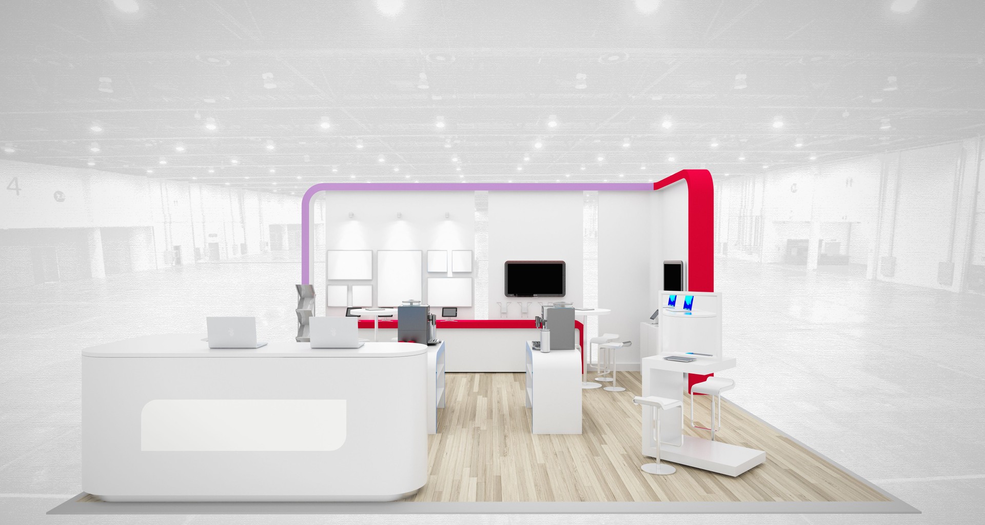 violet exhibition stand