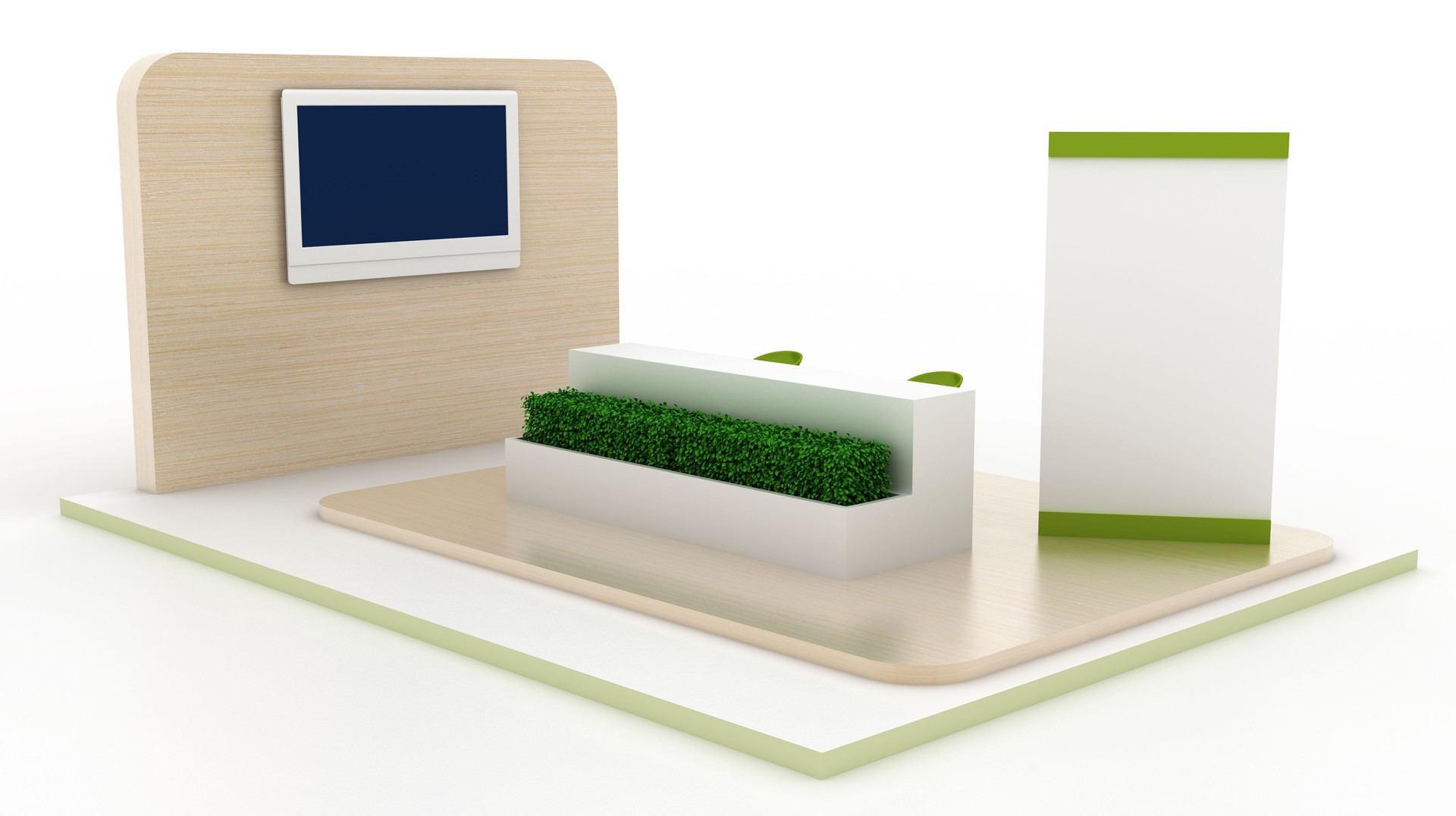 Wooden exhibition stand